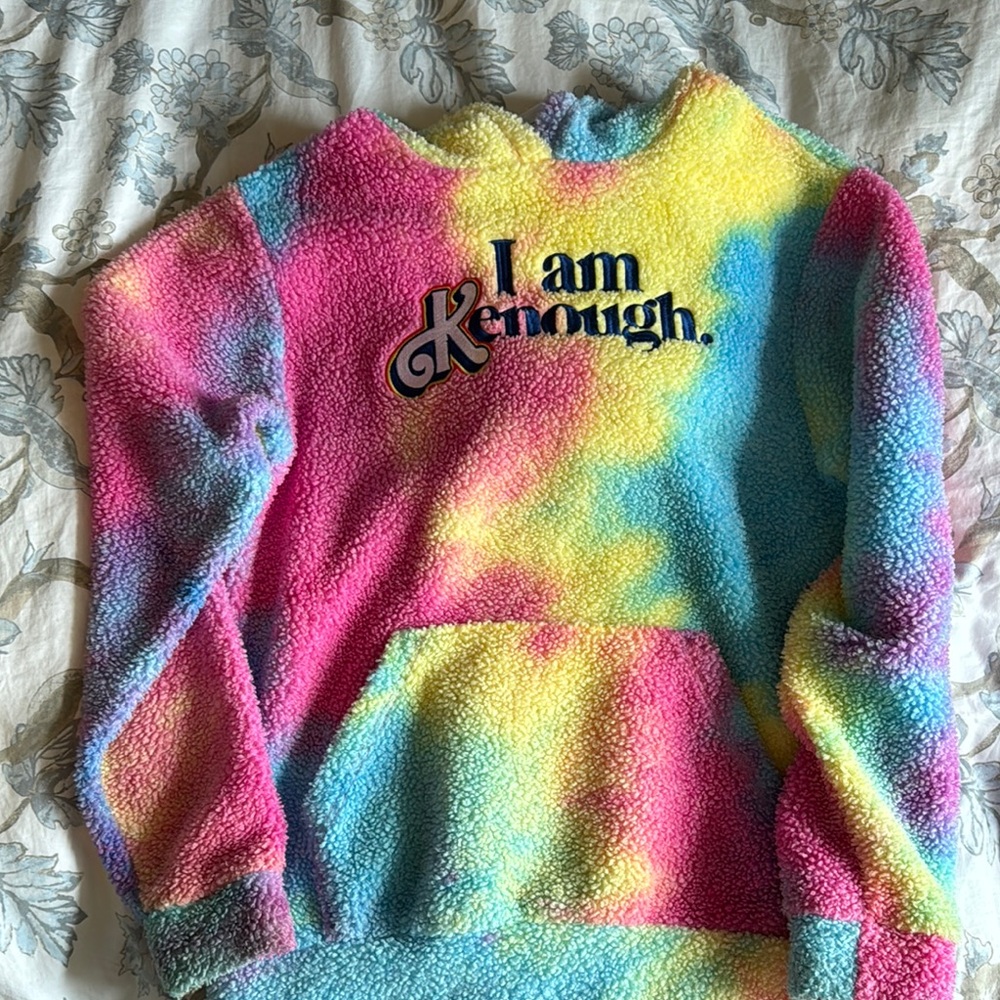 Colorful Tie-Dye Fleece Hoodie